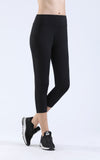 NOOZ High Waisted Opaque Yoga Leggings with Side Pockets for Women - Slim, Capris