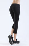 NOOZ High Waisted Opaque Yoga Leggings with Side Pockets for Women - Slim, Capris