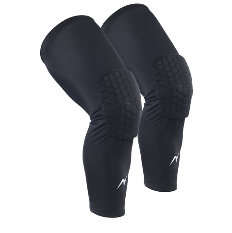 Nooz Compression Long Knee Sleeves w/ Honeycomb Padding