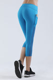 NOOZ High Waisted Opaque Yoga Leggings with Side Pockets for Women - Slim, Capris
