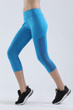 NOOZ High Waisted Opaque Yoga Leggings with Side Pockets for Women - Slim, Capris
