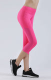 NOOZ High Waisted Opaque Yoga Leggings with Side Pockets for Women - Slim, Capris