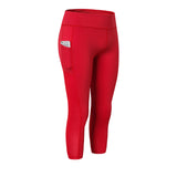 NOOZ High Waisted Opaque Yoga Leggings with Side Pockets for Women - Slim, Capris