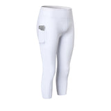 NOOZ High Waisted Opaque Yoga Leggings with Side Pockets for Women - Slim, Capris