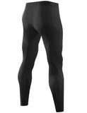 PEPEPEACOCK Quick Dry Powerflex Compression Baselayer Pants with Pocket, Legging Tights for Men