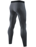 PEPEPEACOCK Quick Dry Powerflex Compression Baselayer Pants with Pocket, Legging Tights for Men