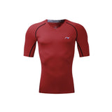 Men's Compression Short Sleeve V-Neck T-Shirt, compression