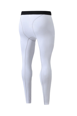  White Tights Football Mens Compression Pants Running Tights  Active Workout Sports Baselayer