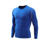 Mens Thermal SubZero Fleece Compression Long Sleeve Shirts - Sky Blue / M - Compression Shirts