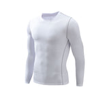 Mens Thermal SubZero Fleece Compression Long Sleeve Shirts - White / M - Compression Shirts