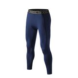 NOOZ All-season Mens cool dry Capri Baselayer Compression Pants w/ Phone Pocket - Dark Blue / Medium - Compression Pants